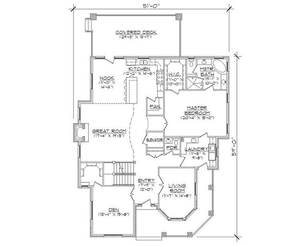 Victorian Floor Plan - Main Floor Plan #5-420
