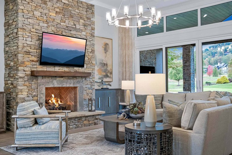 House Design - Interior - Family Room 1 for Craftsman House Plan #938-148 - 4 bed, 4.5 bath