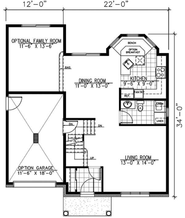 European Floor Plan - Main Floor Plan #138-206