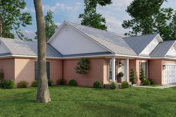 Exterior - Front Elevation 3 for Traditional House Plan #17-2511 - 4 bed, 2 bath