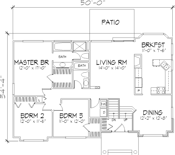 Traditional Floor Plan - Main Floor Plan #320-369