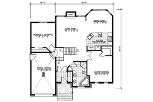Floor Plan - Main Floor for European House Plan #138-304 - 3 bed, 2 bath