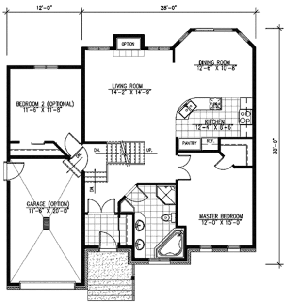 European Floor Plan - Main Floor Plan #138-304