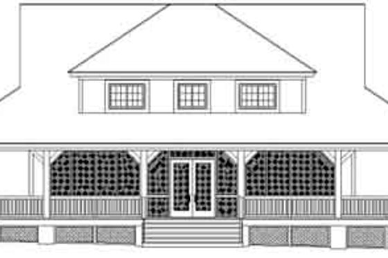 Exterior - Rear Elevation for Southern House Plan #81-737 - 3 bed, 2.5 bath