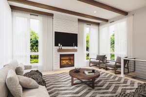 Interior - Family Room for Contemporary House Plan #23-2727 - 2 bed, 2 bath