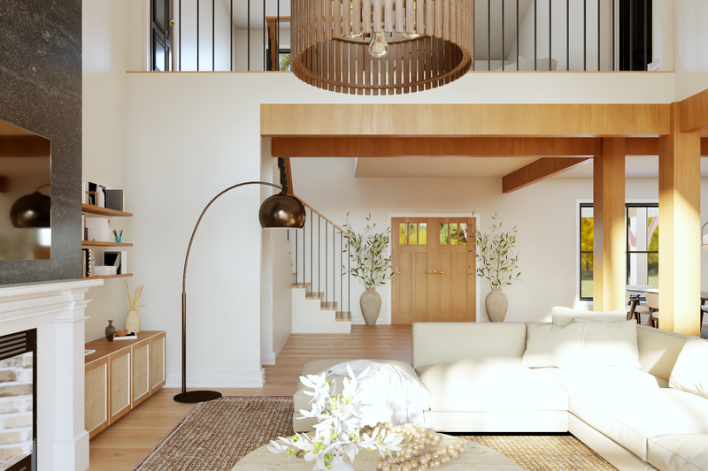 Architectural House Design - Interior - Family Room 3 for Farmhouse House Plan #1064-101 - 3 bed, 2.5 bath