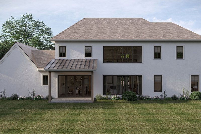 House Blueprint - Exterior - Rear Elevation for Cottage House Plan #455-803 - 5 bed, 4.5 bath