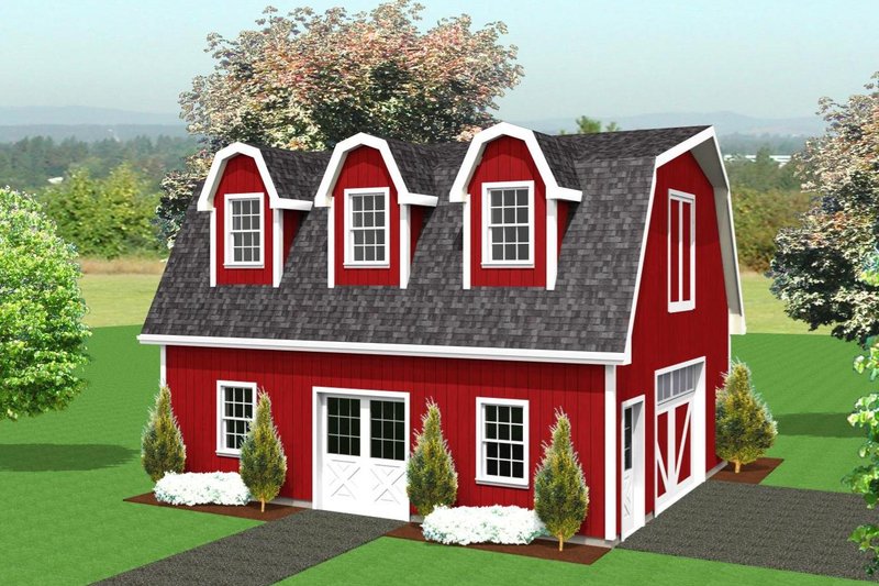 Barndominium Style House Plan - 0 Beds 0 Baths 1290 Sq/Ft Plan #75-215