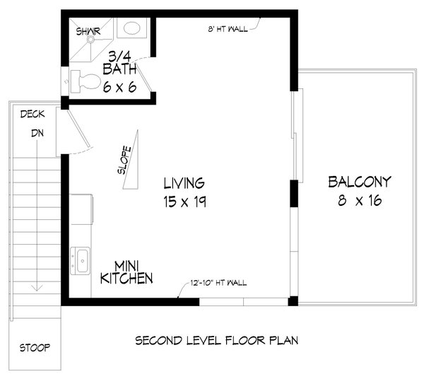 Contemporary Floor Plan - Upper Floor Plan #932-647