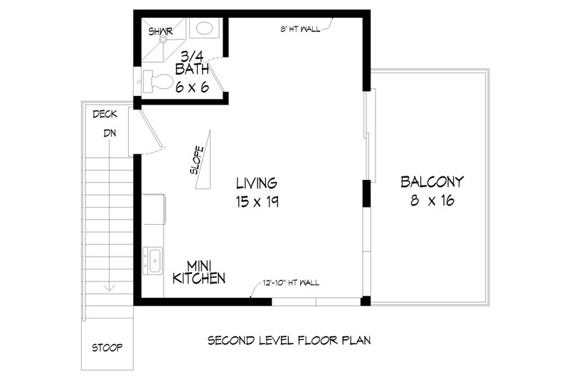 Dream House Plan - Floor Plan - Upper Floor for Contemporary House Plan #932-647, 1 bath