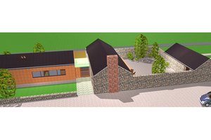 Exterior - Other Elevation 2 for Ranch House Plan #520-9 - 2 bed, 3 bath