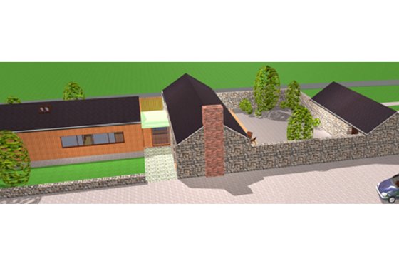 Exterior - Other Elevation 2 for Ranch House Plan #520-9 - 2 bed, 3 bath