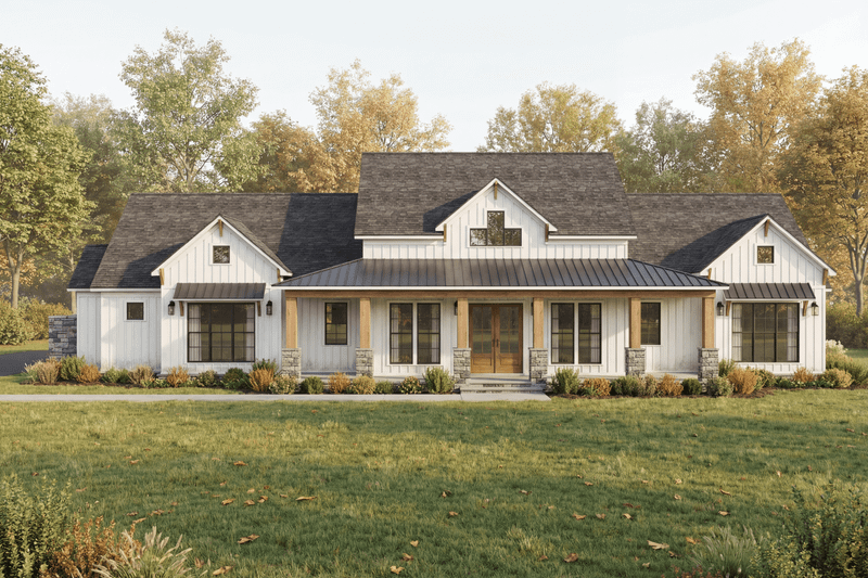 Architectural House Design - Exterior - Other Elevation 5 for Farmhouse House Plan #923-458 - 3 bed, 3.5 bath