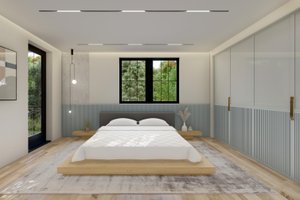 Interior - Master Bedroom for Farmhouse House Plan #1105-2 - 2 bed, 1 bath