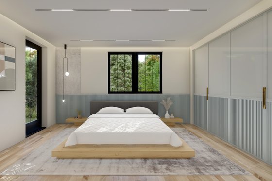Interior - Master Bedroom for Farmhouse House Plan #1105-2 - 2 bed, 1 bath