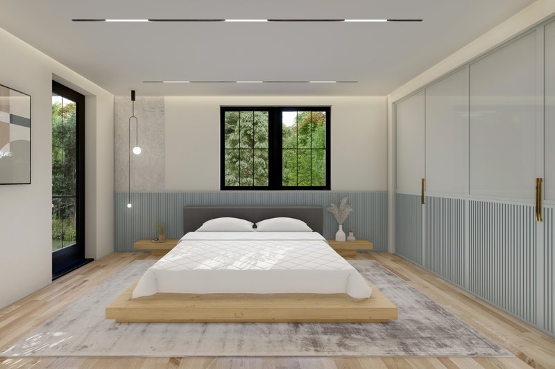 Home Plan - Interior - Master Bedroom for Farmhouse House Plan #1105-2 - 2 bed, 1 bath