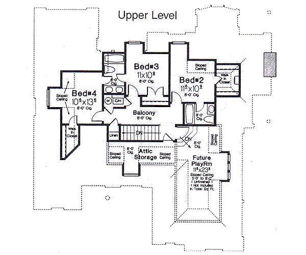European Floor Plan - Upper Floor Plan #310-863