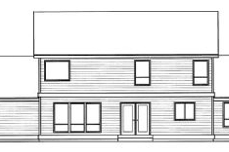 Architectural House Design - Exterior - Rear Elevation for Traditional House Plan #94-212 - 4 bed, 3 bath