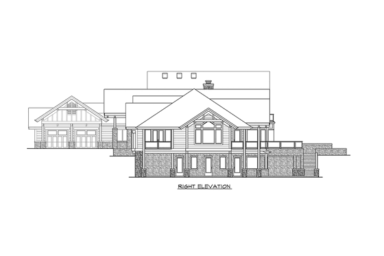 Exterior - Other Elevation 3 for Craftsman House Plan #132-215 - 4 bed, 6.5 bath