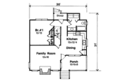 Country Style House Plan - 3 Beds 1 Baths 1028 Sq/Ft Plan #41-104 