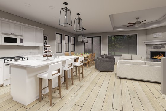 Interior - Kitchen for Farmhouse House Plan #1069-36 - 2 bed, 2 bath