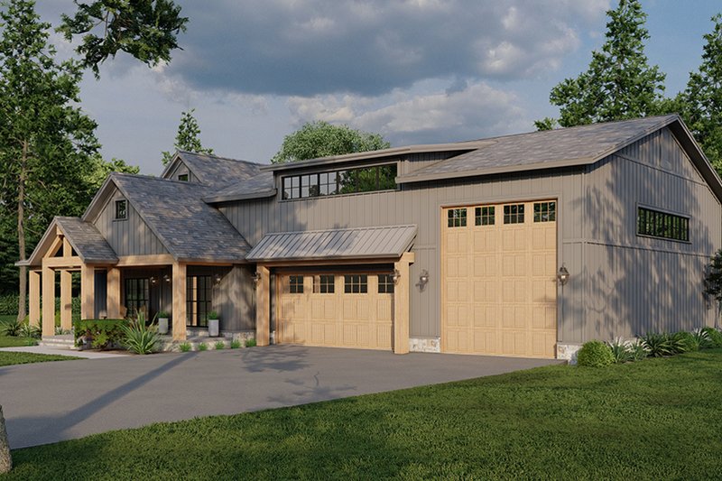 House Plan Design - Exterior - Front Elevation 5 for Barndominium House Plan #923-315 - 4 bed, 2.5 bath