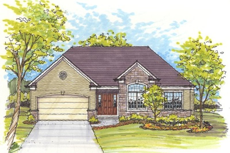 Architectural House Design - Traditional Exterior - Front Elevation Plan #435-3