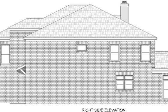 Exterior - Other Elevation 1 for Colonial House Plan #932-974 - 6 bed, 5.5 bath
