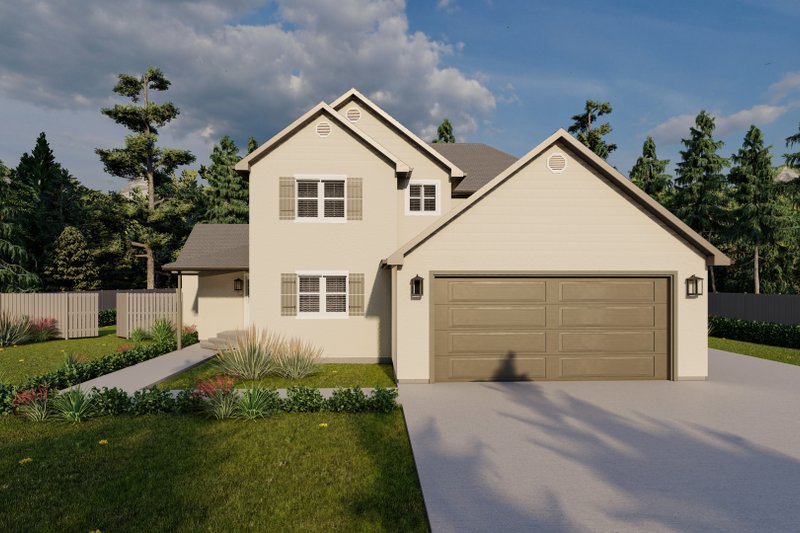 Dream House Plan - Exterior - Front Elevation 4 for Traditional House Plan #1060-154 - 3 bed, 2.5 bath