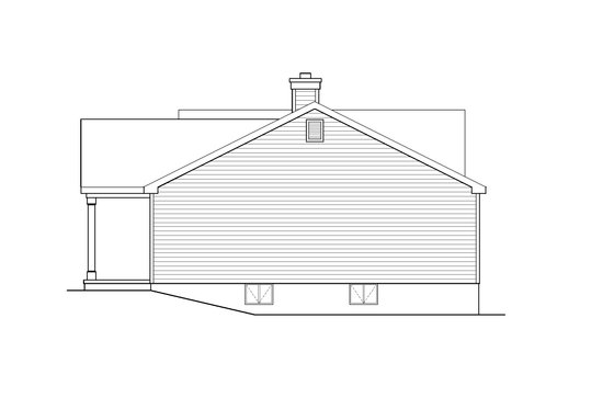 Exterior - Other Elevation for Ranch House Plan #22-622 - 3 bed, 2 bath
