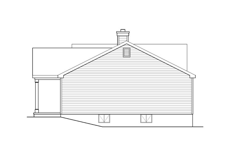 Dream House Plan - Exterior - Other Elevation for Ranch House Plan #22-622 - 3 bed, 2 bath