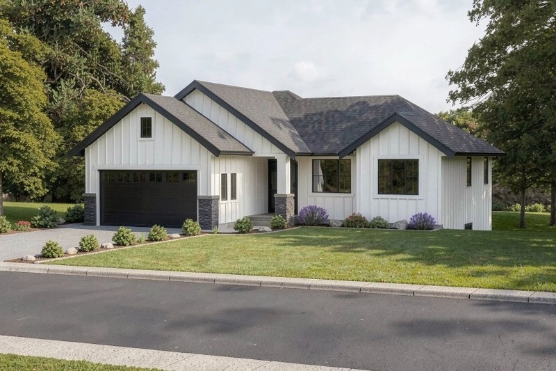 Home Plan - Exterior - Front Elevation 2 for Farmhouse House Plan #1100-71 - 3 bed, 2 bath