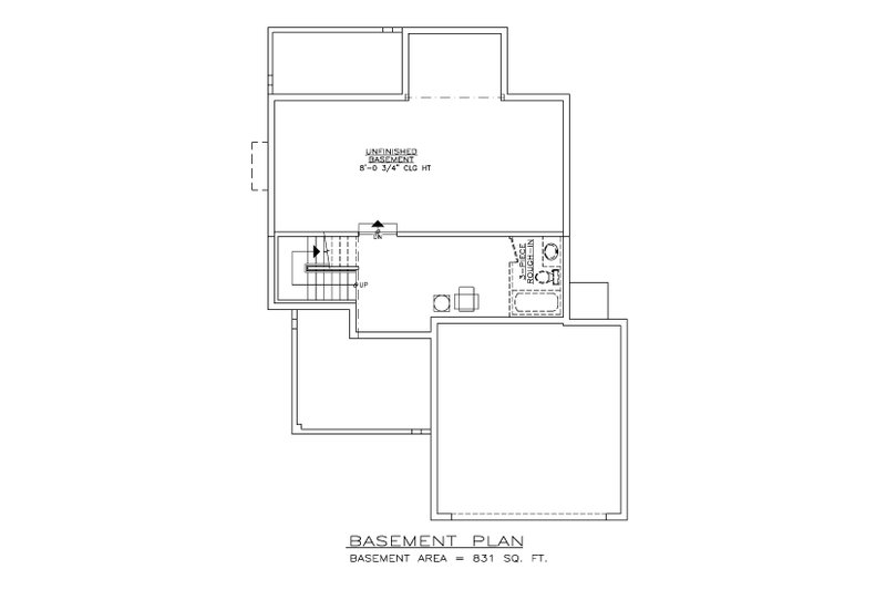House Plan Design - Floor Plan - Lower Floor for Country House Plan #1100-180 - 3 bed, 2.5 bath