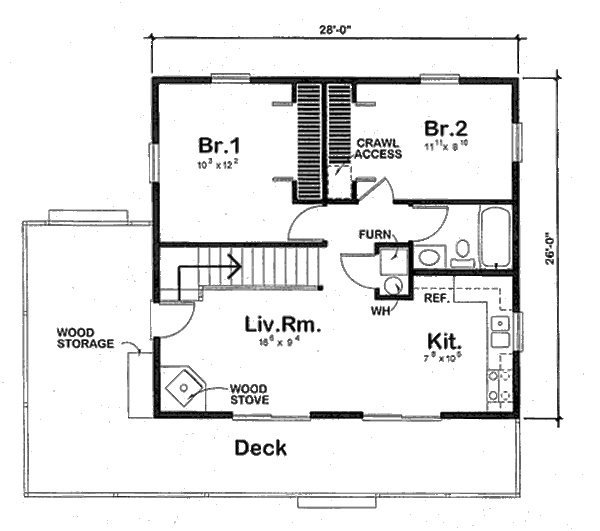 Ranch Floor Plan - Main Floor Plan #312-756