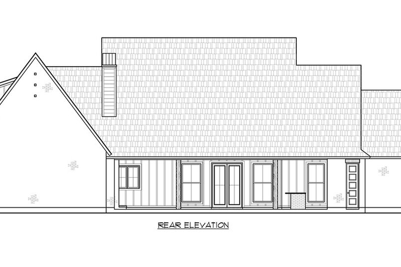 Dream House Plan - Exterior - Rear Elevation for Farmhouse House Plan #1074-62 - 4 bed, 3.5 bath