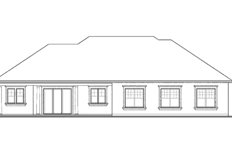 Dream House Plan - Exterior - Rear Elevation for Mediterranean House Plan #23-2223 - 3 bed, 3 bath