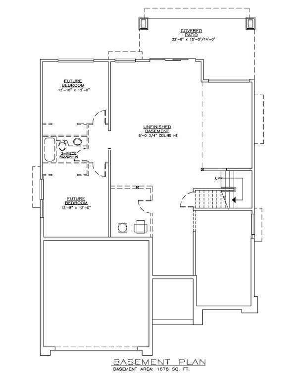 Prairie Floor Plan - Lower Floor Plan #1100-12