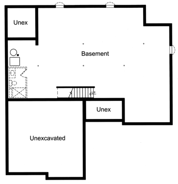 House Blueprint - Farmhouse Floor Plan - Lower Floor Plan #46-489