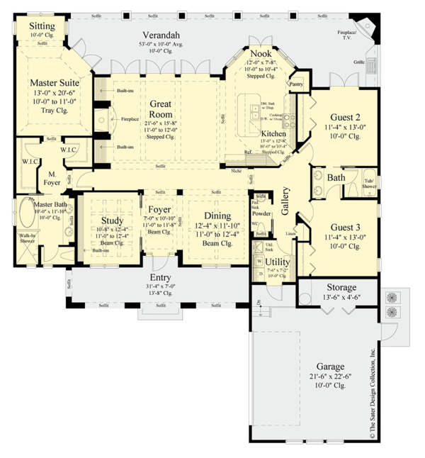 Architectural House Design - Contemporary Floor Plan - Main Floor Plan #930-500