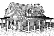 Log Style House Plan - 2 Beds 2 Baths 1427 Sq/Ft Plan #451-12 