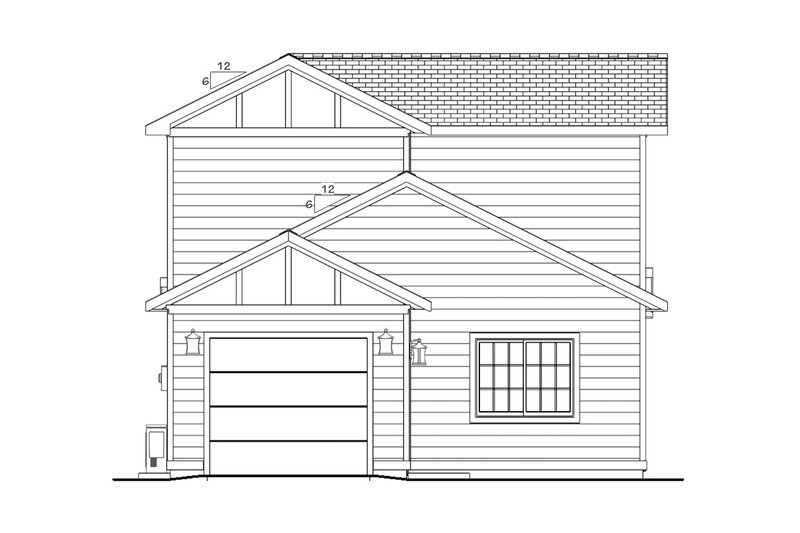 House Design - Exterior - Rear Elevation 1 for Contemporary House Plan #1099-16 - 2 bed, 2 bath