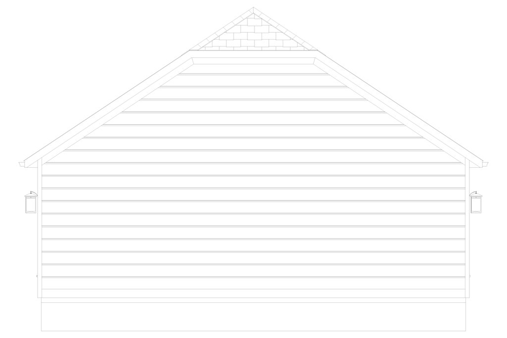 Exterior - Rear Elevation 1 for Traditional House Plan #1060-491, 0 bath