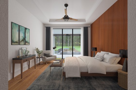 Interior - Master Bedroom for Modern House Plan #930-542 - 3 bed, 3 bath