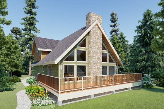Exterior - Front Elevation 3 for Contemporary House Plan #126-147 - 3 bed, 2 bath
