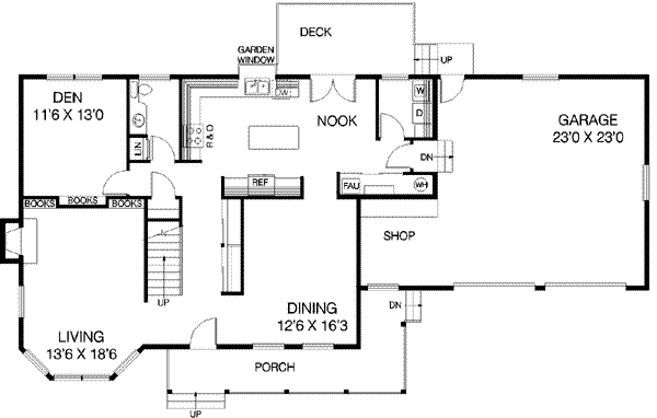 Dream House Plan - Traditional Floor Plan - Main Floor Plan #60-322