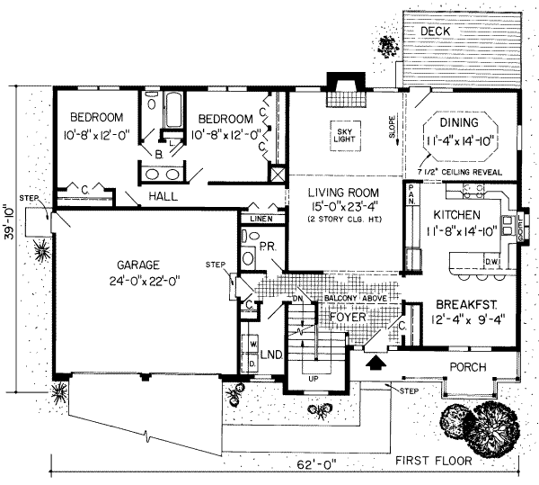 Traditional Floor Plan - Main Floor Plan #312-280