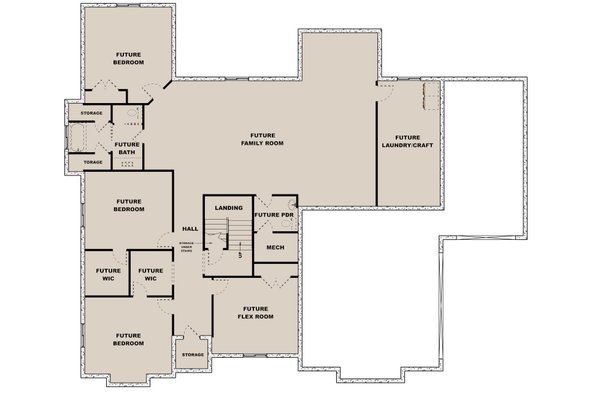Home Plan - Craftsman Floor Plan - Lower Floor Plan #1111-42
