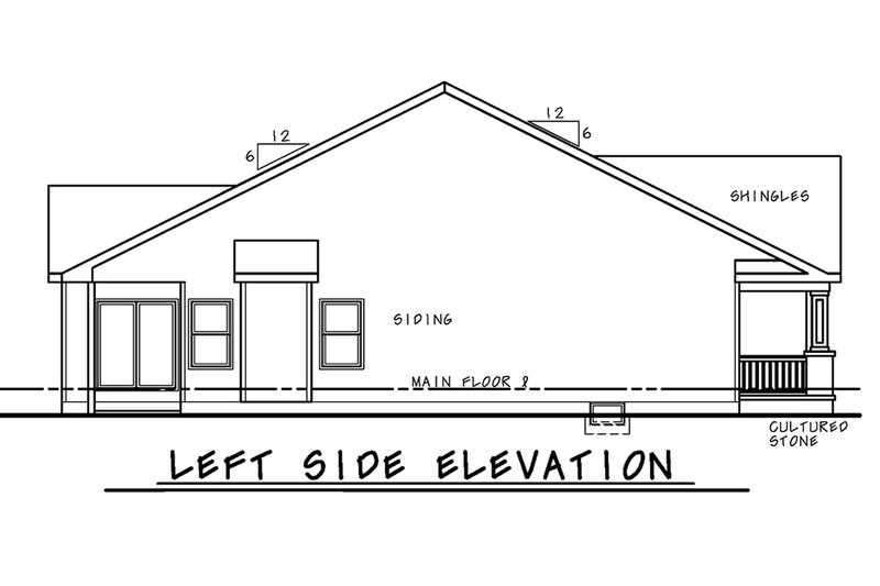 Architectural House Design - Exterior - Other Elevation for Farmhouse House Plan #20-2446 - 2 bed, 2 bath