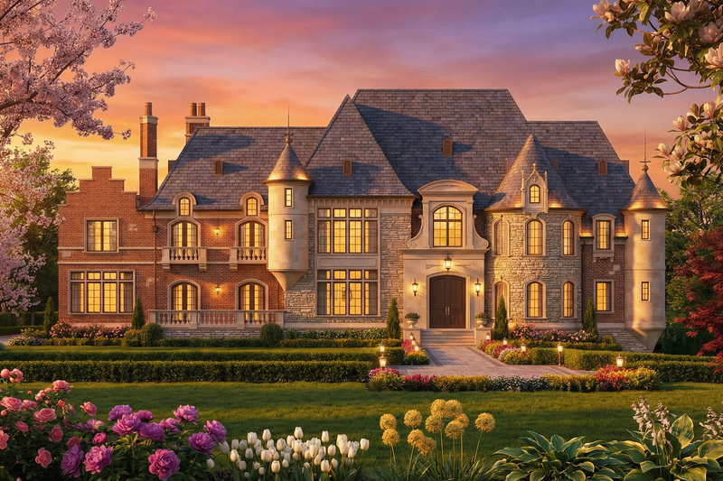Architectural House Design - Exterior - Front Elevation 6 for European House Plan #119-481 - 5 bed, 5 bath