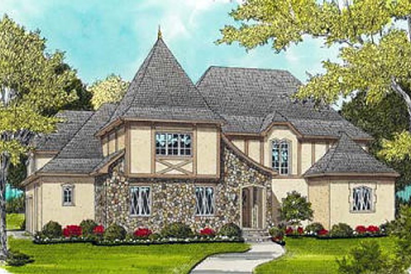 Architectural House Design - European Exterior - Front Elevation Plan #413-123